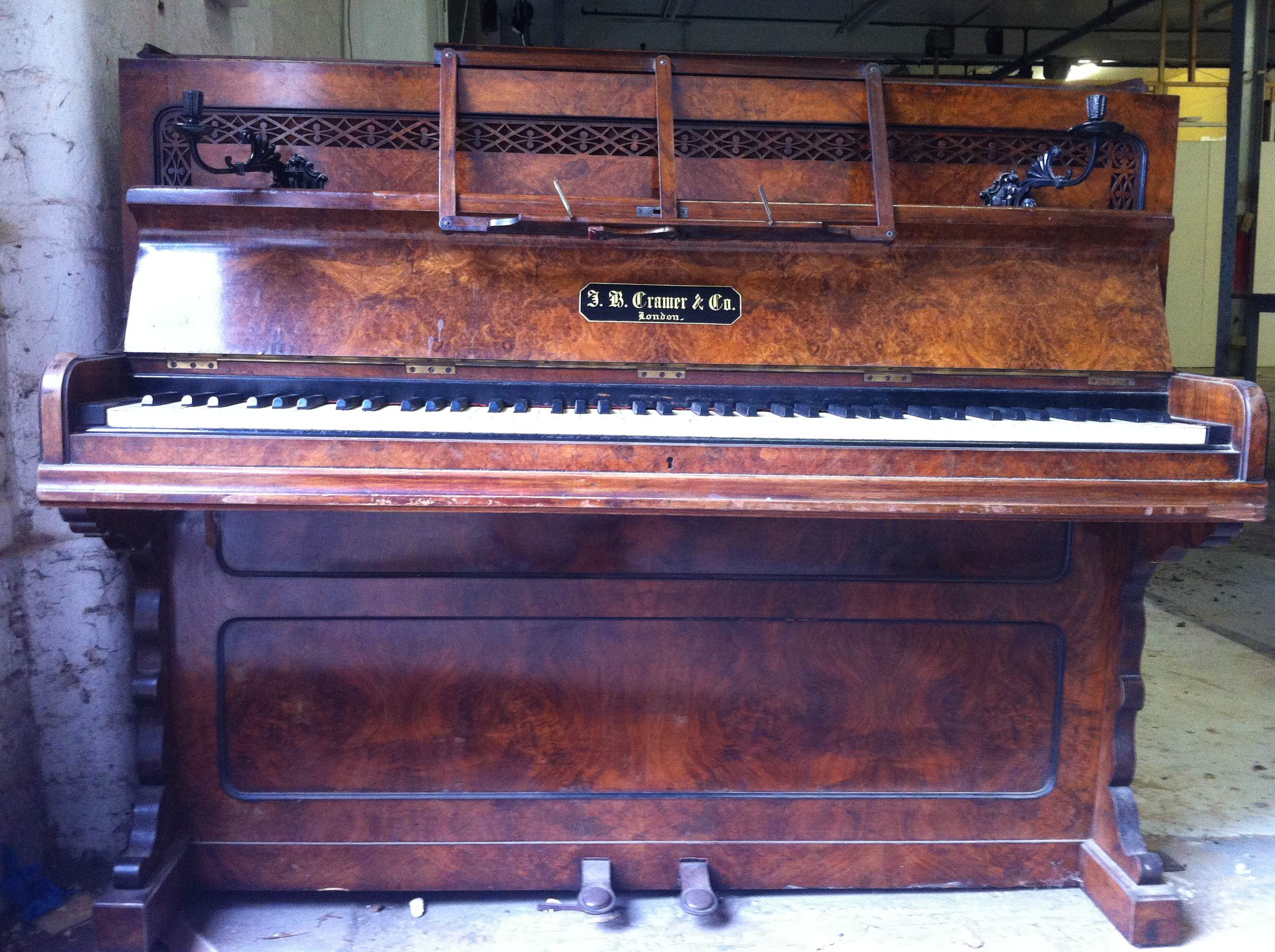 Cramer upright piano full view